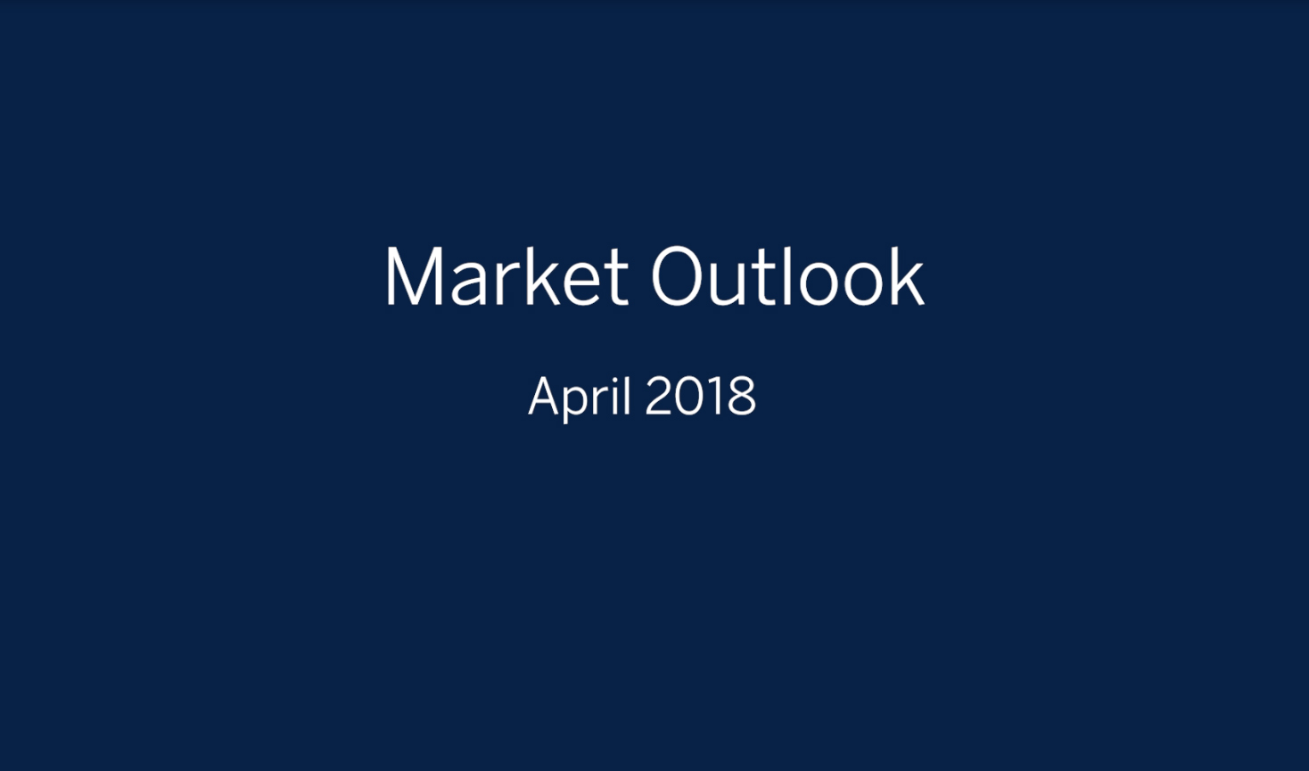 Markets Outlook - April 2018